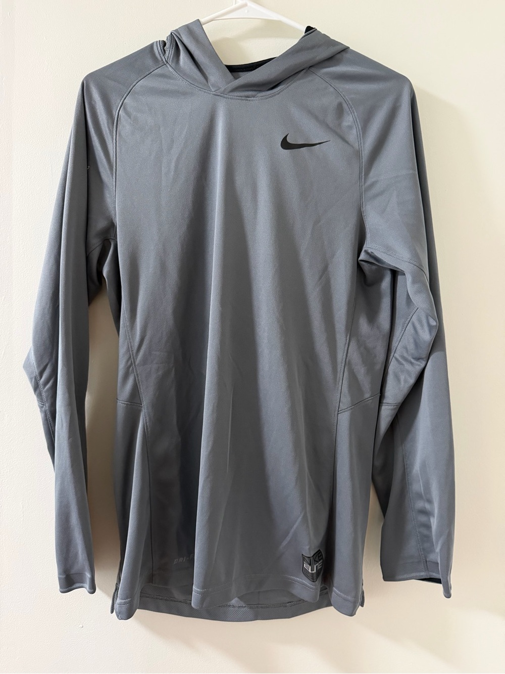 Nike Elite Hooded Pullover Mens Small Gray Like New Dri-FIT Performance Hoodie